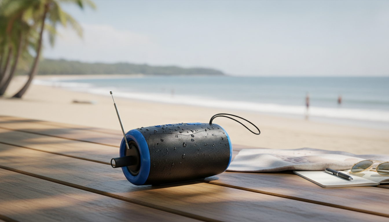 Waterproof Bluetooth Speaker with FM & USB Playback